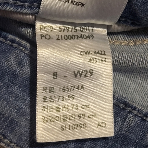 Levi's High Rise Super Skinny Distressed Women's Denim Jeans W29 L28.5 B45 - Picture 6 of 11